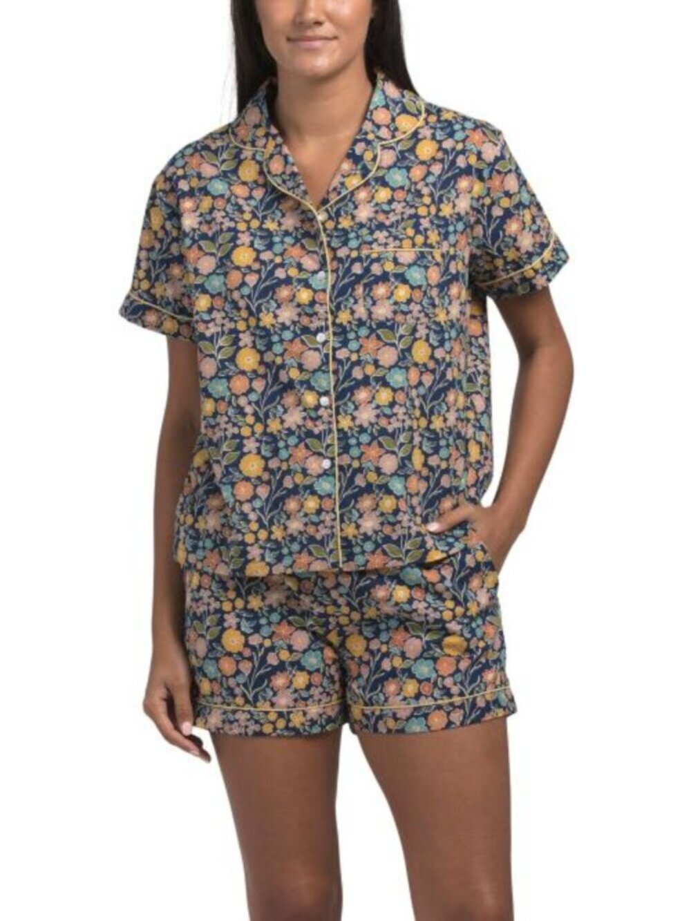 CRAFTED BY MAHOGANY 2pc Elsa Shorty Pajama Set - Picture 1 of 3